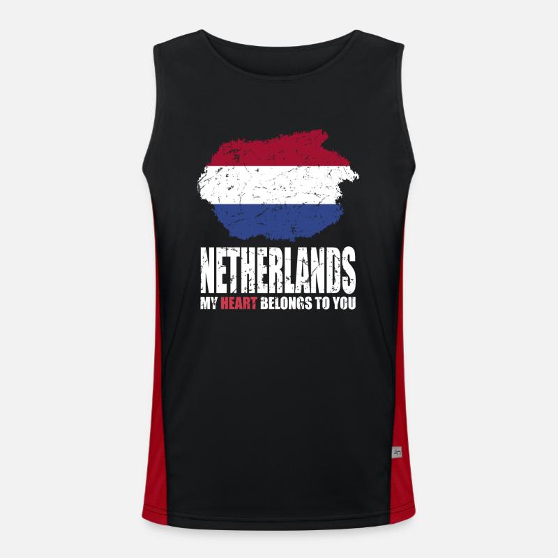 Drapeau des Pays-Bas Débardeur respirant contrasté Homme 