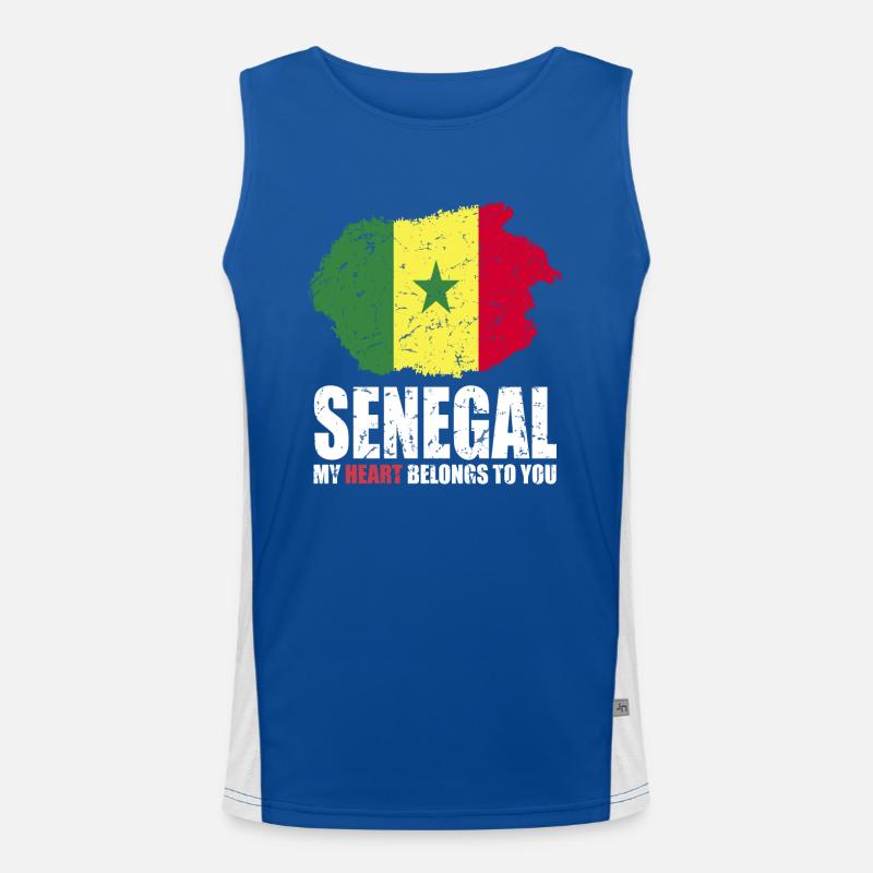 Drapeau du Sénégal Débardeur respirant contrasté Homme 