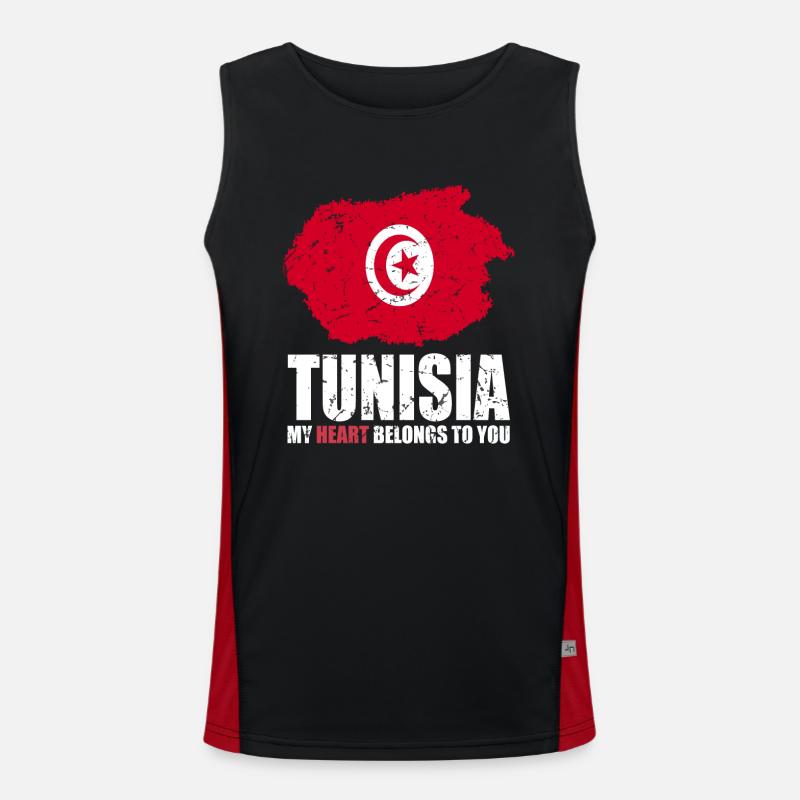 Drapeau de la Tunisie Débardeur respirant contrasté Homme 