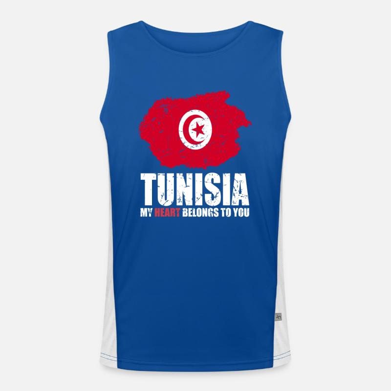 Drapeau de la Tunisie Débardeur respirant contrasté Homme 