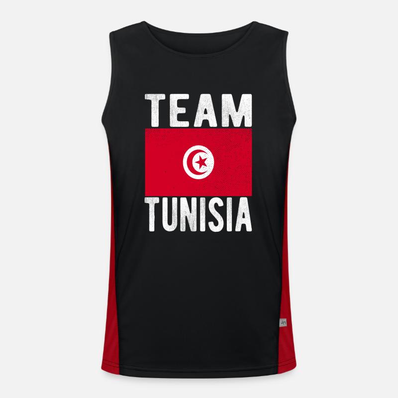 Drapeau de la Tunisie Débardeur respirant contrasté Homme 