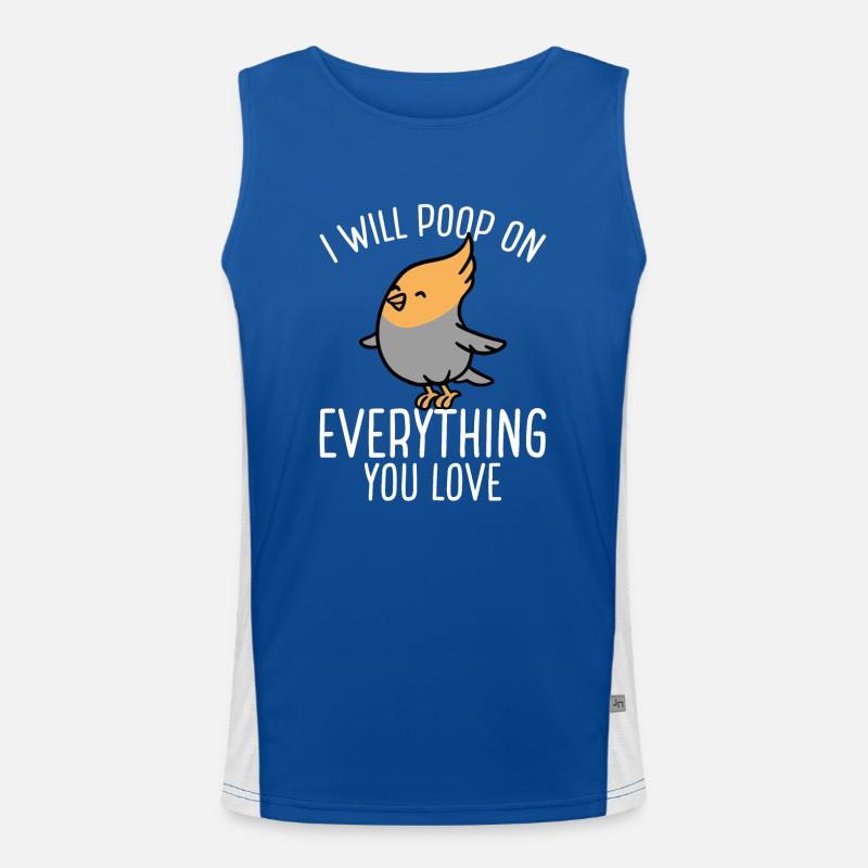 Papagei Wird Auf Alles Kacken Funktionelles Kontrast-Tank Top für Männer 