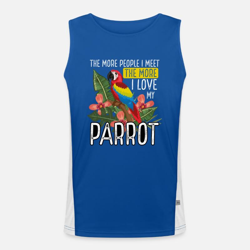 I love my parrot Men's Functional Contrast Tank Top 