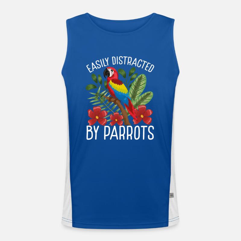 Facilement distrait par les perroquets Débardeur respirant contrasté Homme 