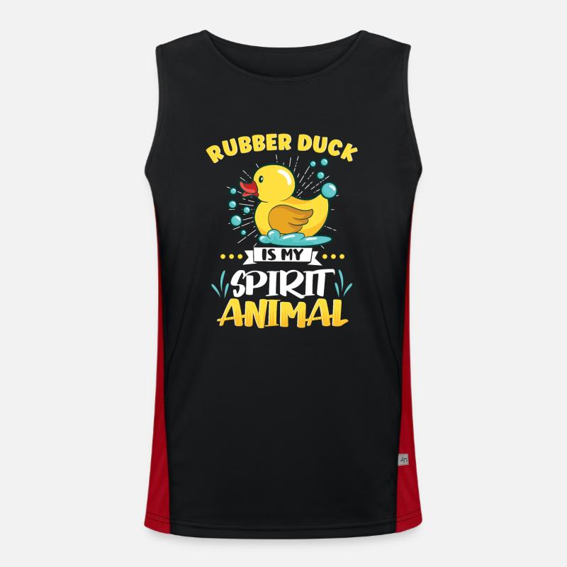 Rubber Duck Ducks Bird Hunt Duck lover Gift Idea Funktionelles Kontrast-Tank Top für Männer 