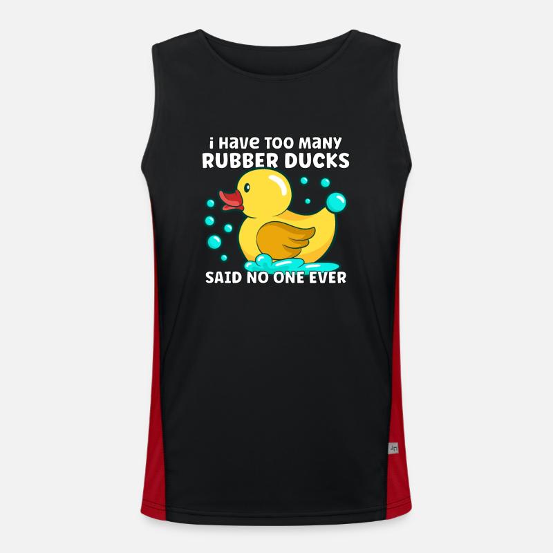Rubber Duck Ducks Bird Hunt Duck lover Gift Idea Funktionelles Kontrast-Tank Top für Männer 