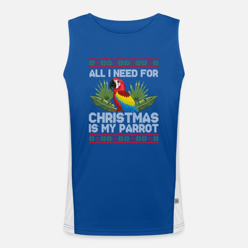 I need a parrot for Christmas Men's Functional Contrast Tank Top 