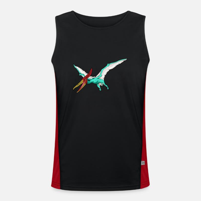 Pteranodon Dinosaurier Kinder Dino Geschenk Funktionelles Kontrast-Tank Top für Männer 