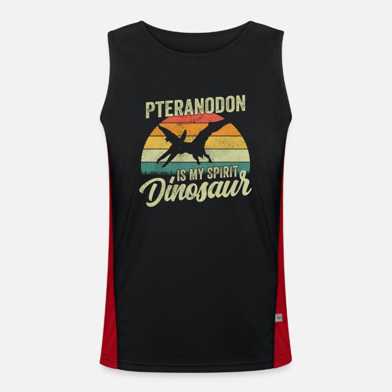 Pteranodon Dinosaurier Kinder Dino Geschenk Funktionelles Kontrast-Tank Top für Männer 