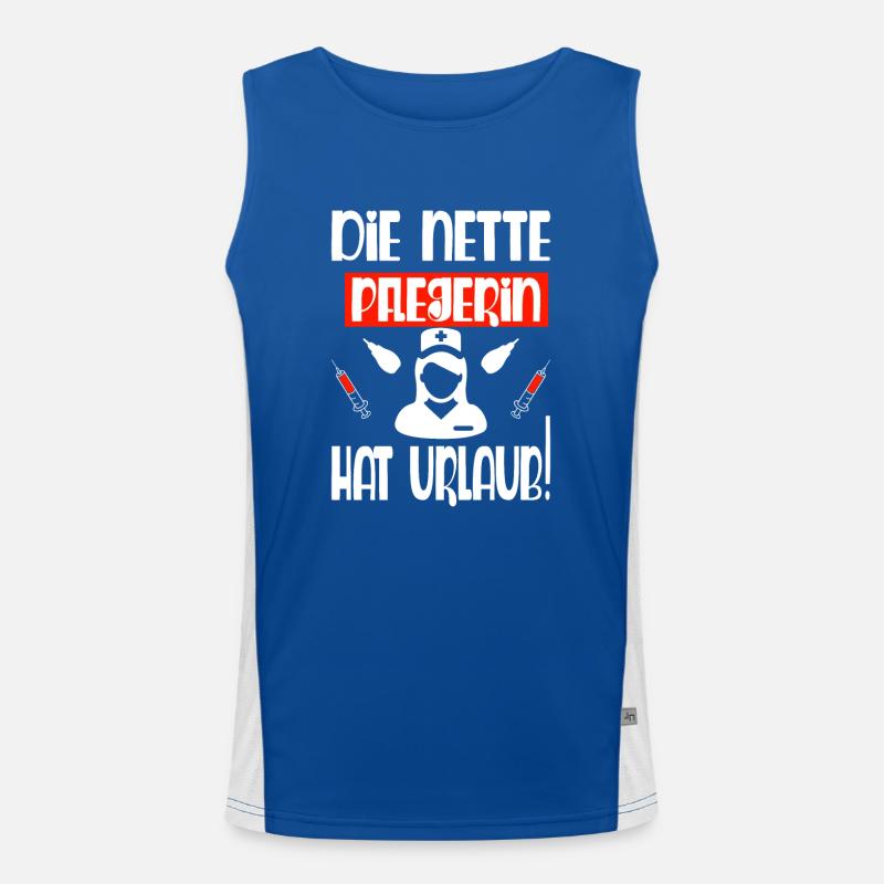 Pflegerin Funktionelles Kontrast-Tank Top für Männer 