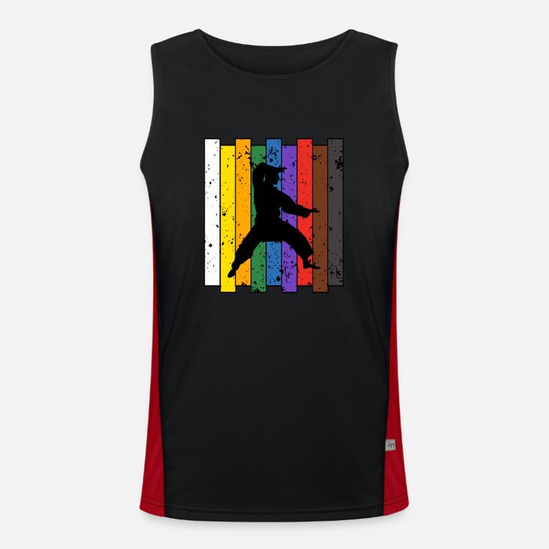 Karate Funktionelles Kontrast-Tank Top für Männer 