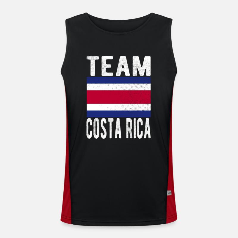 Drapeau du Costa Rica Débardeur respirant contrasté Homme 