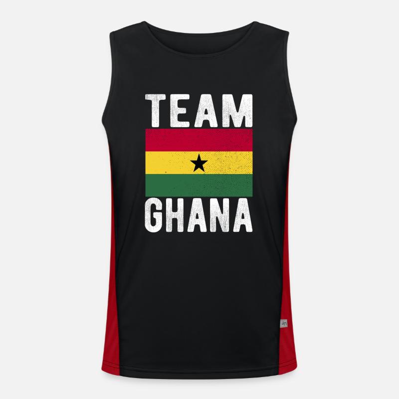 Drapeau du Ghana Débardeur respirant contrasté Homme 