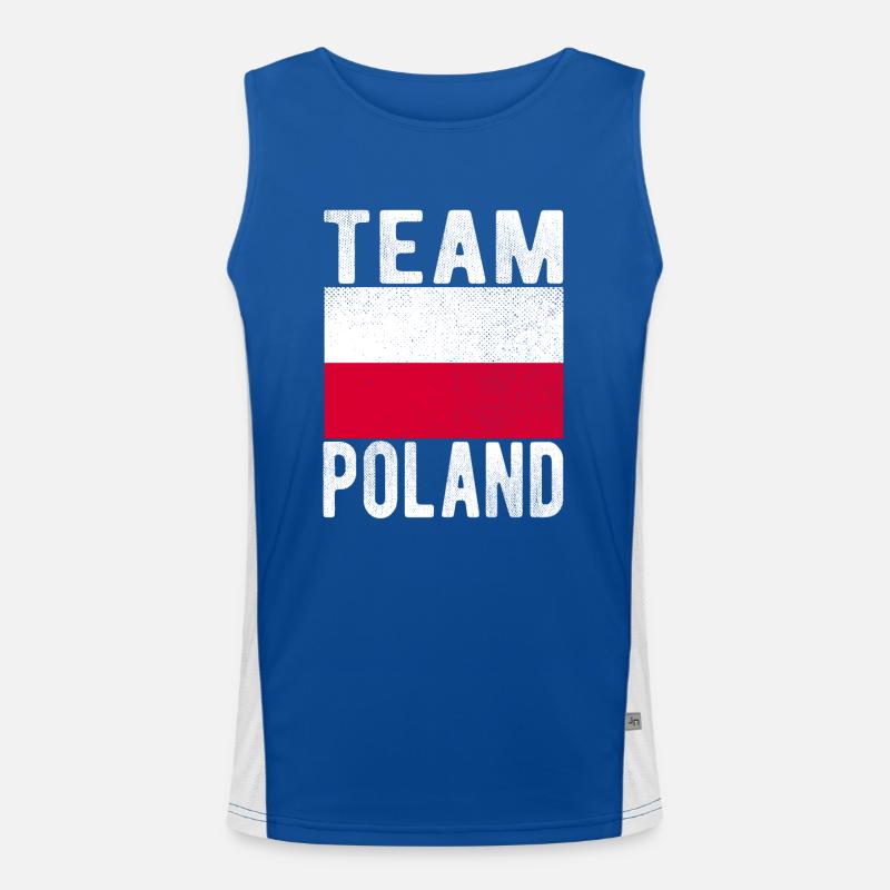 Drapeau de la Pologne Débardeur respirant contrasté Homme 