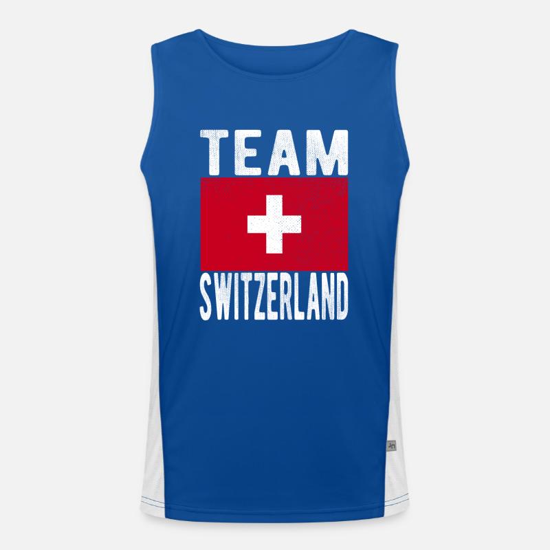 Drapeau de la Suisse Débardeur respirant contrasté Homme 
