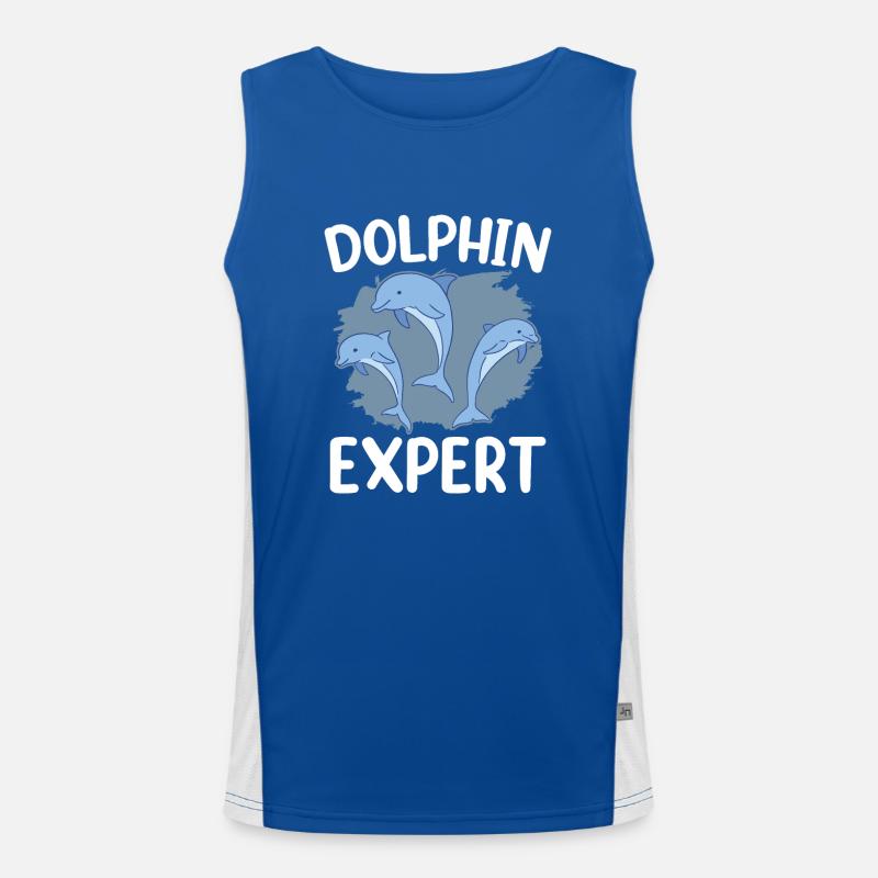 Dolphin Expert Dolphin Dolphin Dolphin Lovers Men's Functional Contrast Tank Top 
