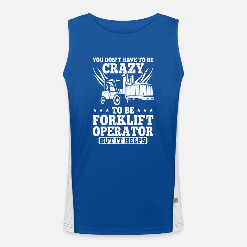 Certified Forklift Truck Operator Men's Functional Contrast Tank Top 