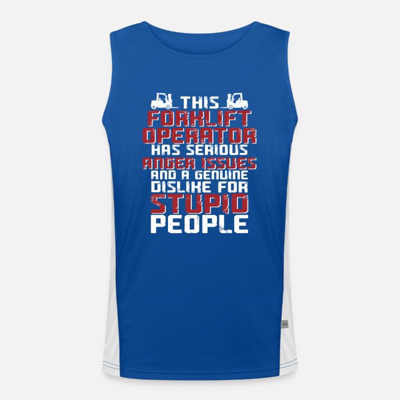 Certified Forklift Truck Operator Men's Functional Contrast Tank Top 