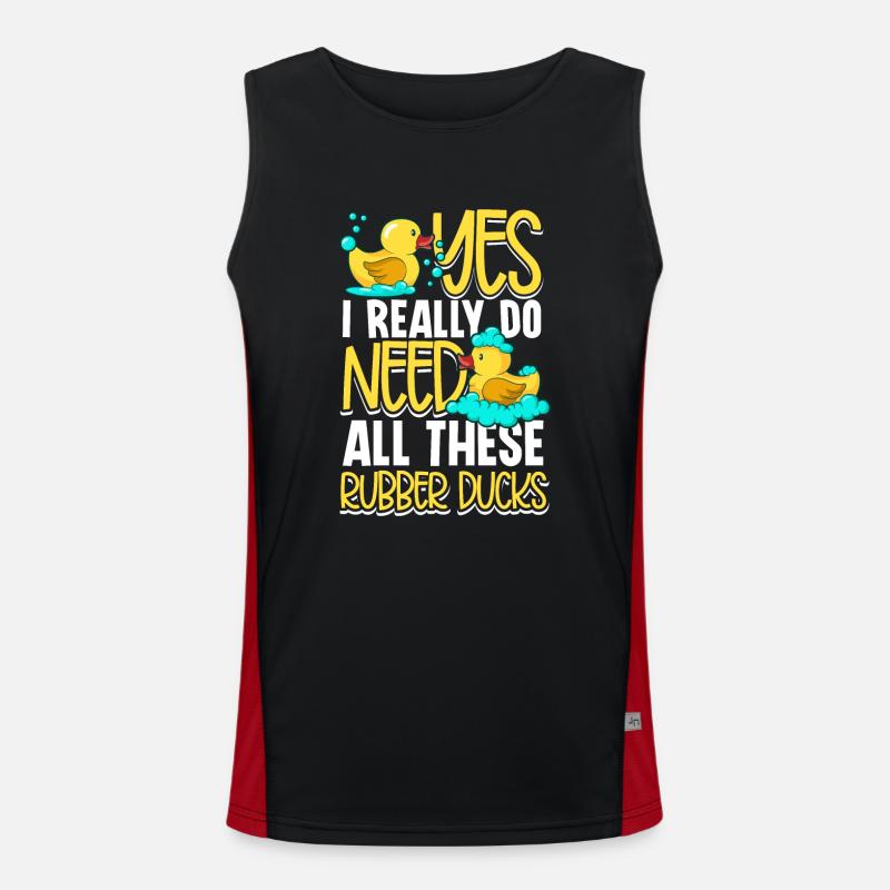Rubber Duck Ducks Bird Hunt Duck lover Gift Idea Funktionelles Kontrast-Tank Top für Männer 