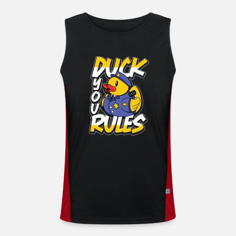 Rubber Duck Ducks Bird Hunt Duck lover Gift Idea Funktionelles Kontrast-Tank Top für Männer 