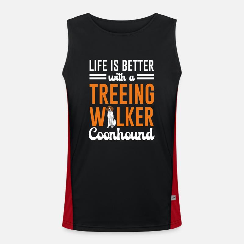 Treeing Walker Coonhound Men's Functional Contrast Tank Top 