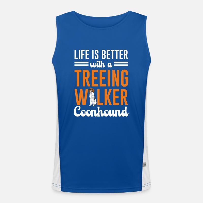 Treeing Walker Coonhound Men's Functional Contrast Tank Top 