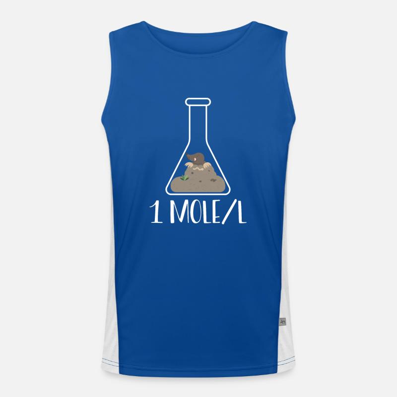 One mole per liter Men's Functional Contrast Tank Top 