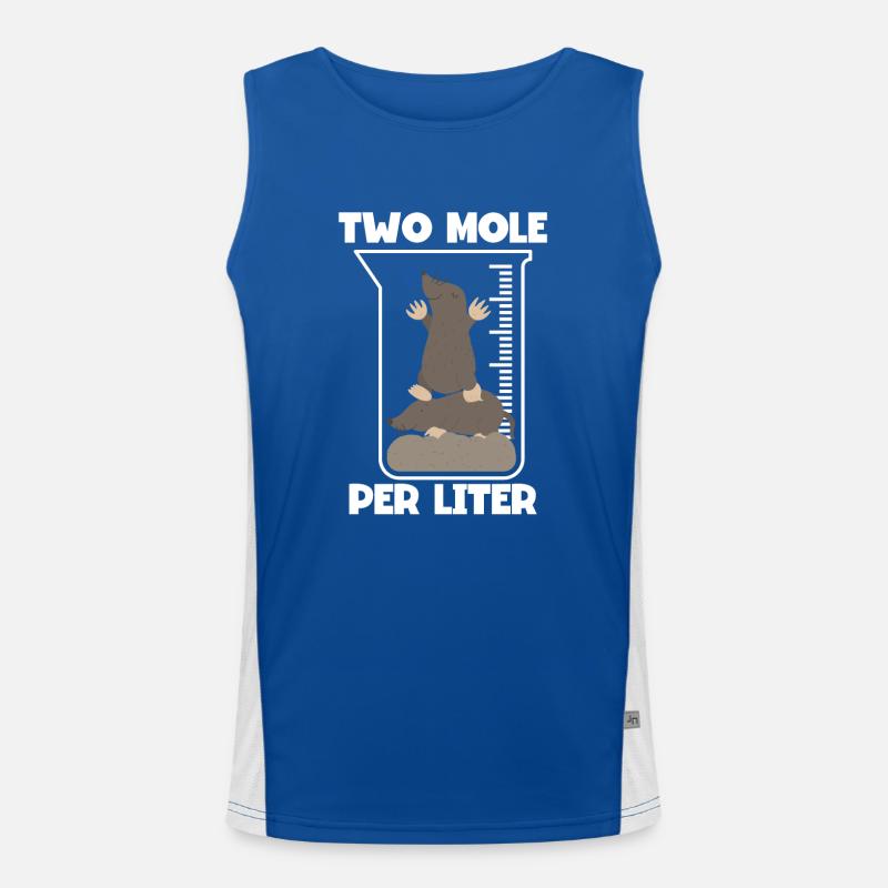 Zwei Mole Pro Liter Funktionelles Kontrast-Tank Top für Männer 