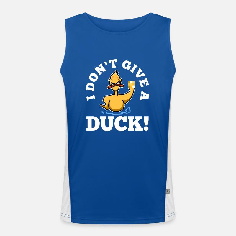 I Don't Give A Duck Funktionelles Kontrast-Tank Top für Männer 