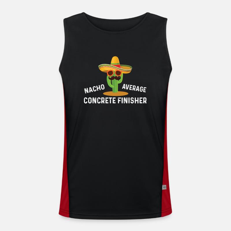 Nacho average concrete paver - Men's Functional Contrast Tank Top - black/red
