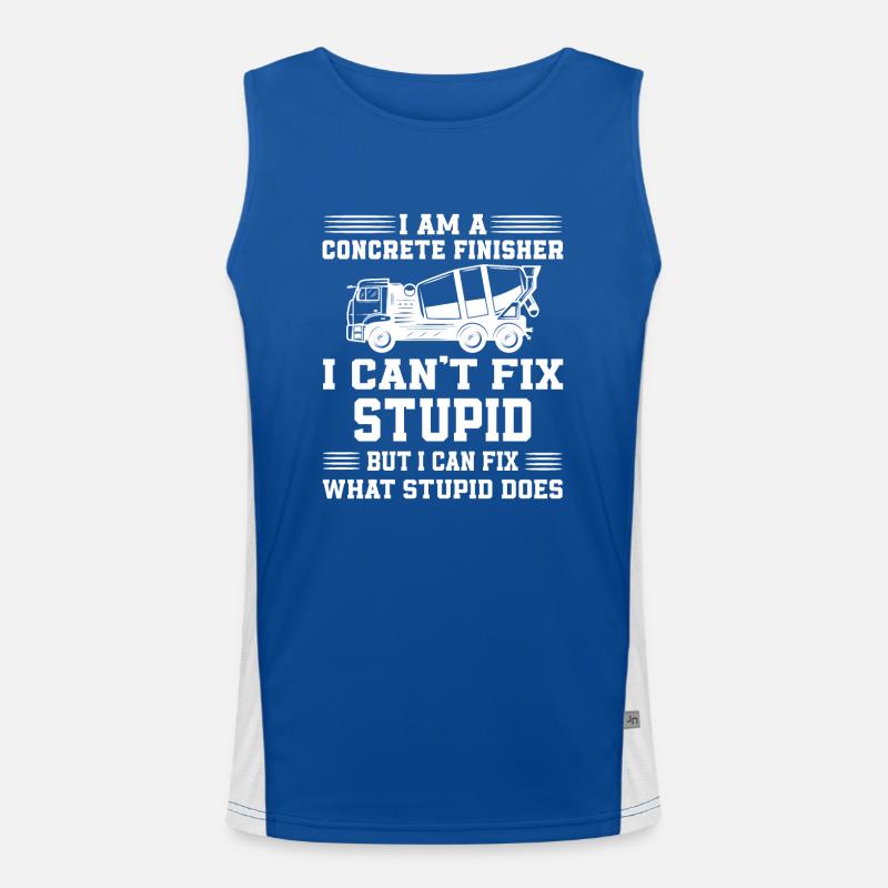 Conception de finition de béton Débardeur respirant contrasté Homme 