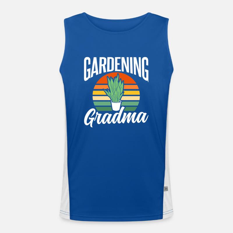 Gartenarbeit Oma Garten Großmutter Gärtnerin Funktionelles Kontrast-Tank Top für Männer 