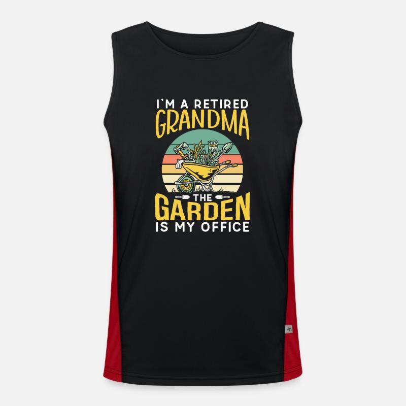 Ich Bin Eine Großmutter Im Ruhestand Oma Garten Funktionelles Kontrast-Tank Top für Männer 