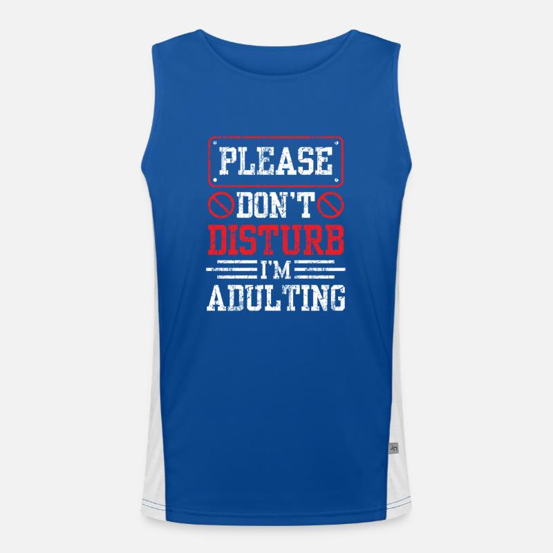Please do not disturb I will grow up birthday Men's Functional Contrast Tank Top 