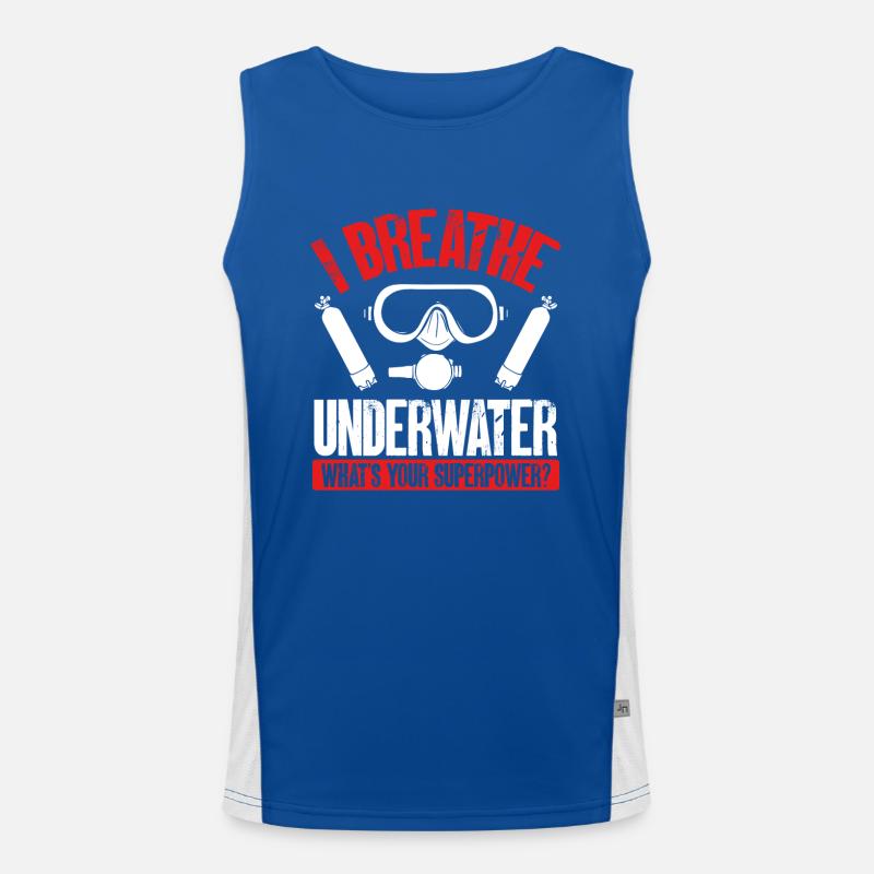 I underwater Men's Functional Contrast Tank Top 