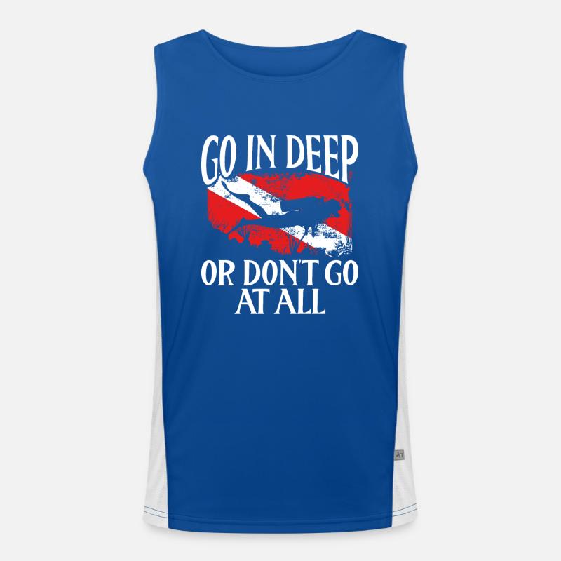 Go deep or don't go Men's Functional Contrast Tank Top 