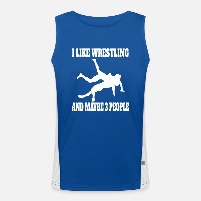 Wrestling lustige Spruch Ringen Geschenk Ringer Funktionelles Kontrast-Tank Top für Männer 