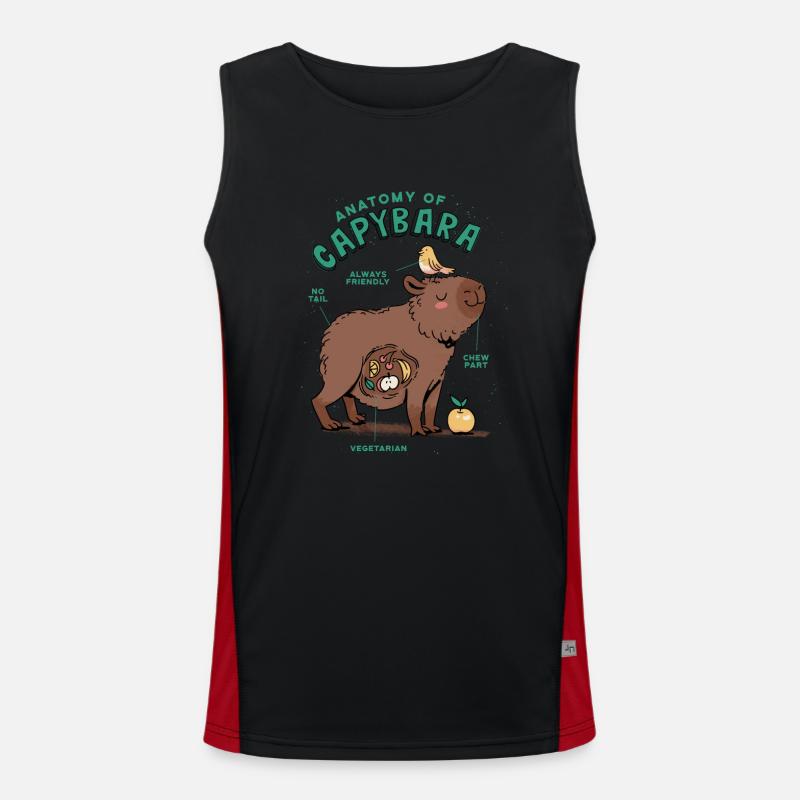 Anatomie Eines Capybara Süßes Capybara Funktionelles Kontrast-Tank Top für Männer 