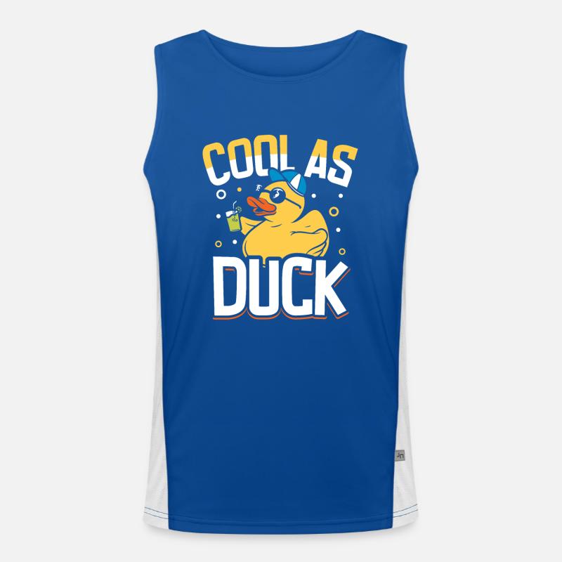 Rubber Ducks Duck Duck Lovers Bathroom Men's Functional Contrast Tank Top 