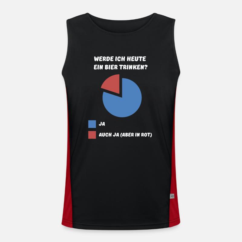 Werde ich heute ein Bier Trinken - Ja wir werden Funktionelles Kontrast-Tank Top für Männer 