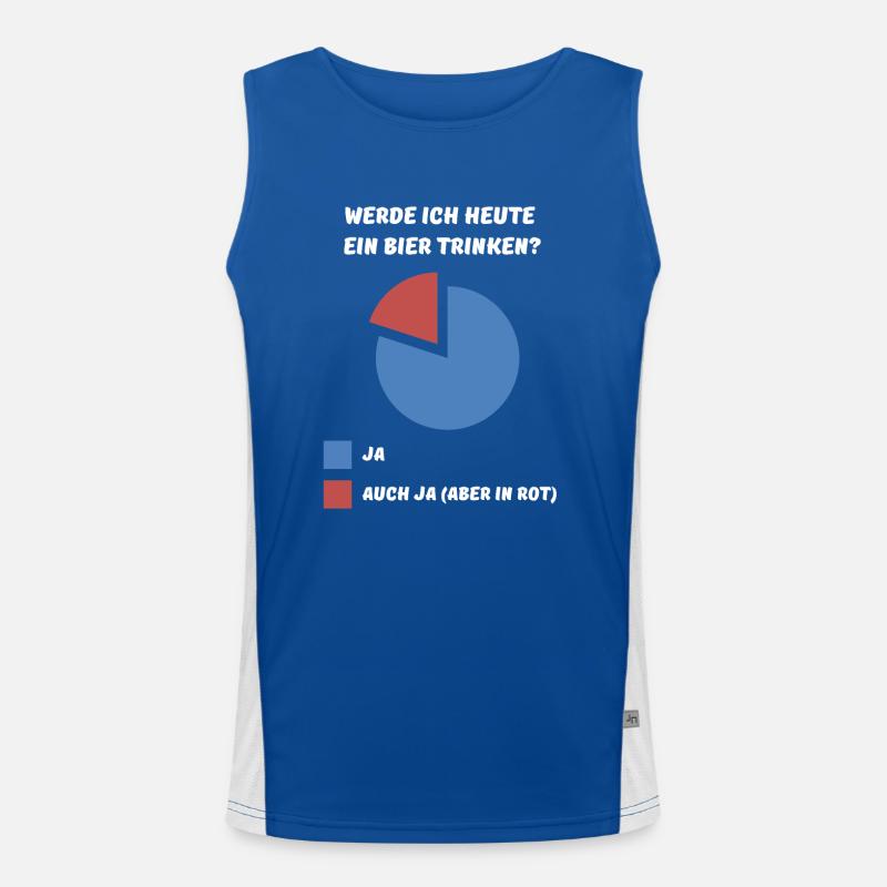 Werde ich heute ein Bier Trinken - Ja wir werden Funktionelles Kontrast-Tank Top für Männer 