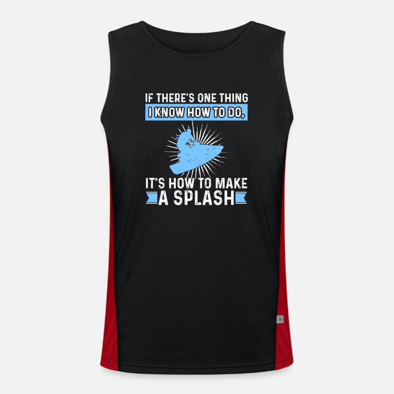 Jetski Jetboot Extremsport Know How To Make Splash Funktionelles Kontrast-Tank Top für Männer 