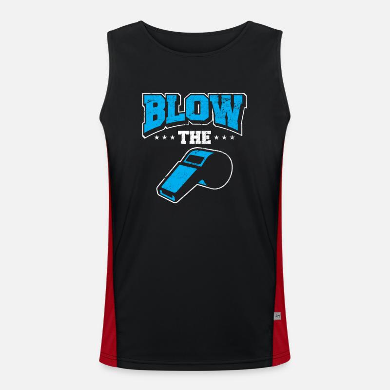 Drôle Ref Blow The Whistle Bad Referee Whistle Débardeur respirant contrasté Homme 