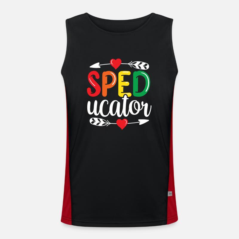 Sped-Ucator Beruf Sonderpädagogik Sonderpädagoge Funktionelles Kontrast-Tank Top für Männer 