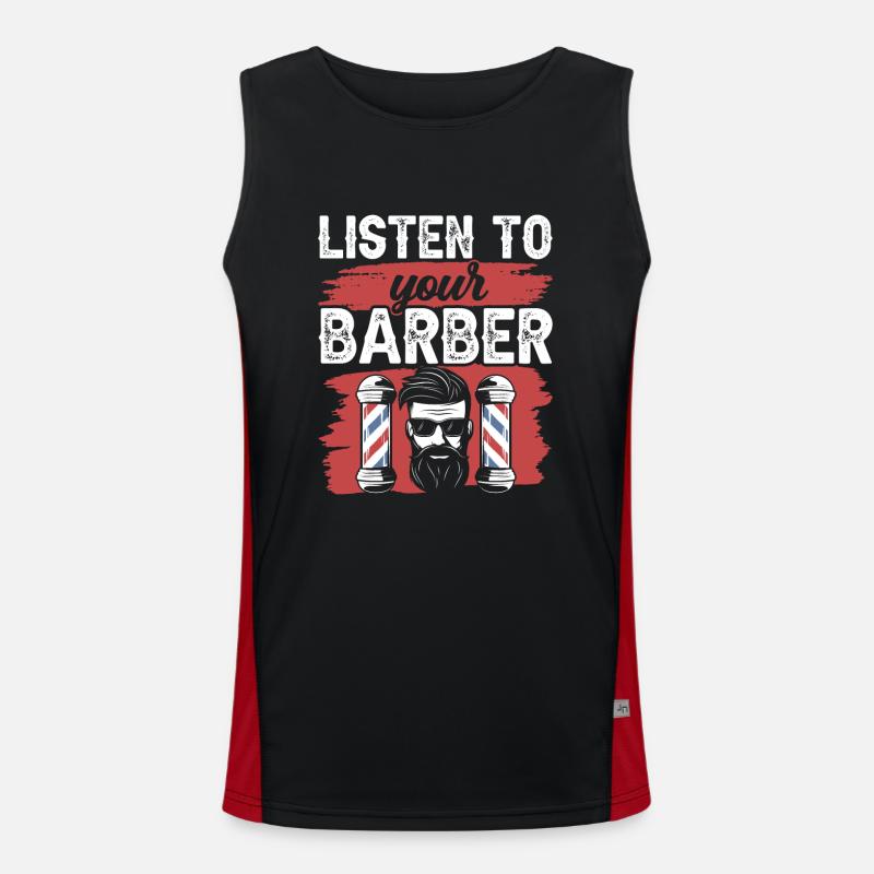 Écoutez votre salon de coiffure Barber Barber Débardeur respirant contrasté Homme 