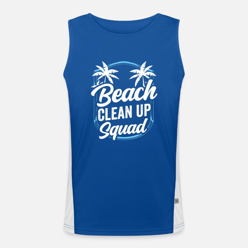 Beach Clean Up Squad Beach Cleaning Beach Men's Functional Contrast Tank Top 
