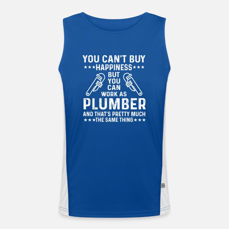 Cooles Klempner Spruch Funktionelles Kontrast-Tank Top für Männer 