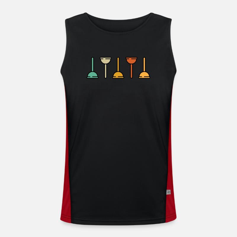 Suction cup toilet Men's Functional Contrast Tank Top 