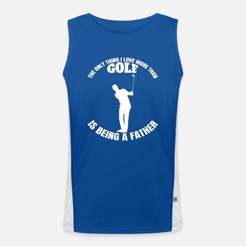 Golf Vater Golfschläger Golfball Dad Golfspieler Funktionelles Kontrast-Tank Top für Männer 