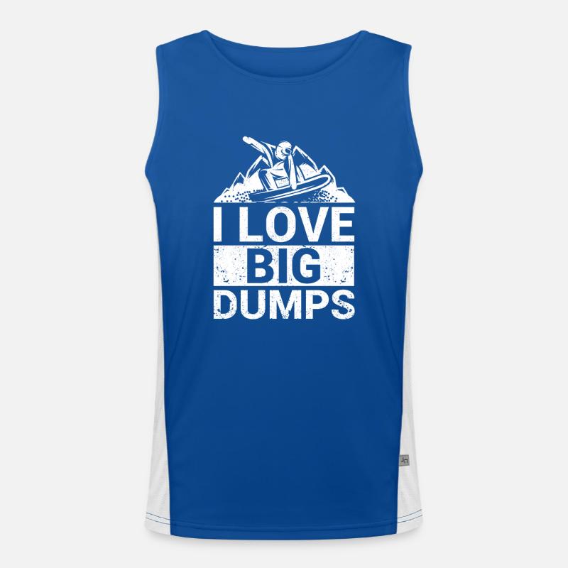 Ich liebe große Sprünge Wintersport Snowboarden Funktionelles Kontrast-Tank Top für Männer 
